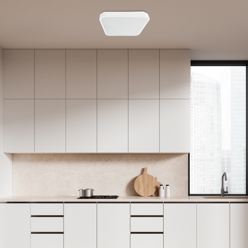 Rabalux - LED Stmívatelné koupelnové stropní svítidlo LED/36W/230V 3000-6000K IP44 42x42 cm bílá + dálkové ovládání
