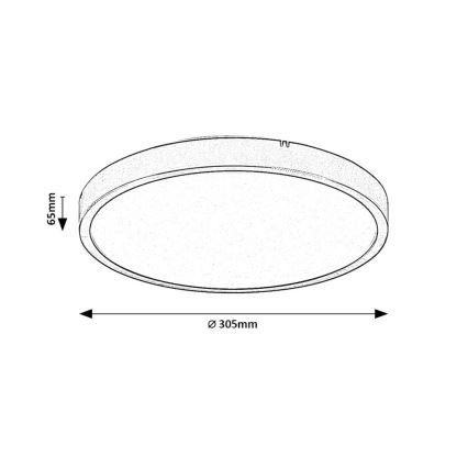 Rabalux - LED Koupelnové stropní svítidlo LED/18W/230V 3000/4000/6000K IP44 pr. 30,5 cm bílá