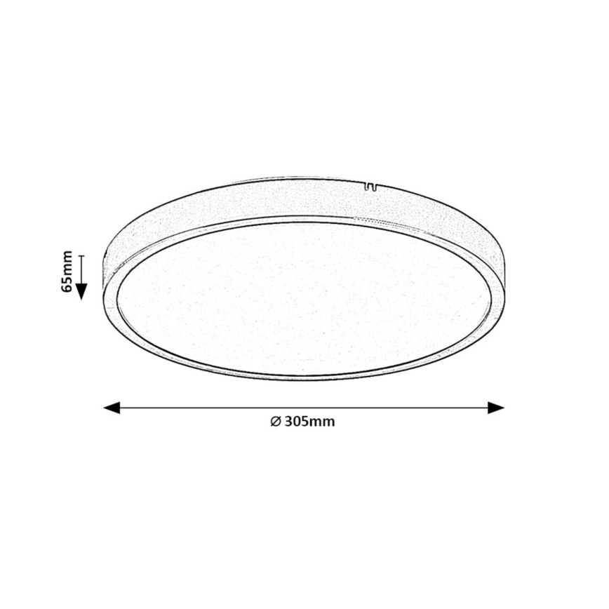 Rabalux - LED Koupelnové stropní svítidlo LED/18W/230V 3000/4000/6000K IP44 pr. 30,5 cm bílá
