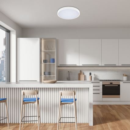 Rabalux - LED RGB Stmívatelné koupelnové stropní svítidlo LED/36W/230V 3000-6000K Wi-Fi Tuya IP44 pr. 42 cm bílá + dálkové ovládání