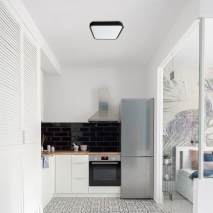 Rabalux - LED Koupelnové stropní svítidlo LED/36W/230V 3000/4000/6000K IP44 42x42 cm černá