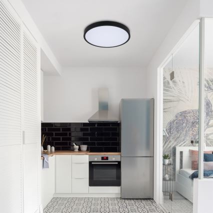Rabalux - LED RGB Stmívatelné koupelnové stropní svítidlo LED/36W/230V 3000-6000K Wi-Fi Tuya IP44 pr. 42 cm černá + dálkové ovládání