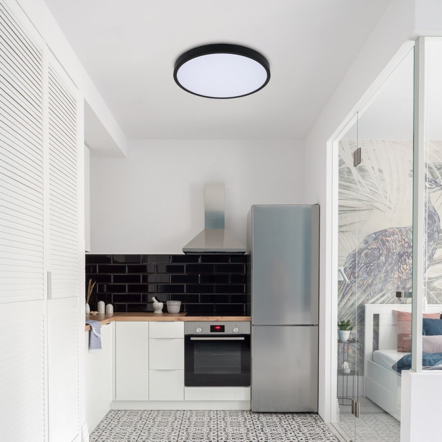 Rabalux - LED RGB Stmívatelné koupelnové stropní svítidlo LED/36W/230V 3000-6000K Wi-Fi Tuya IP44 pr. 42 cm černá + dálkové ovládání