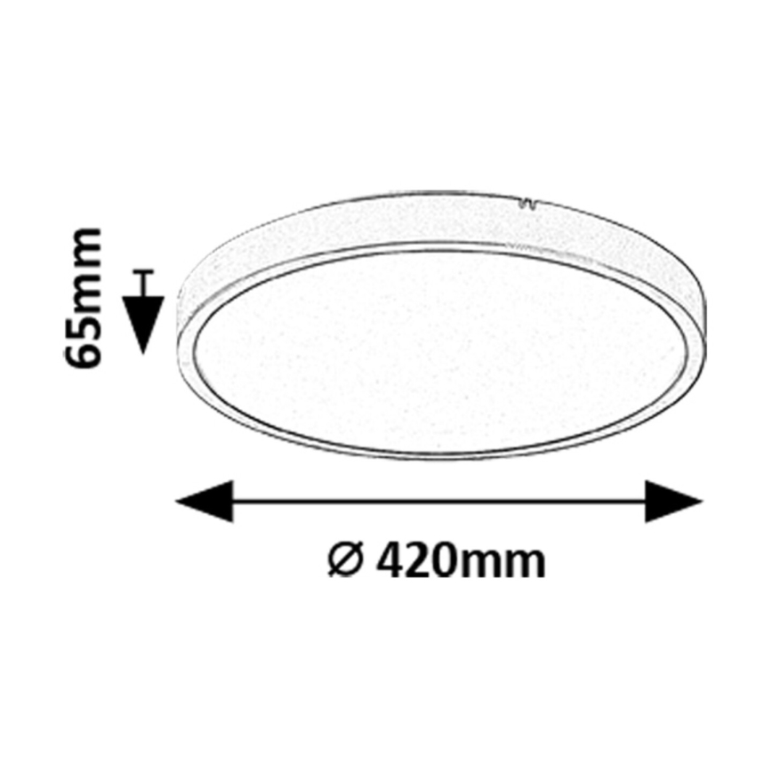 Rabalux - LED RGB Stmívatelné koupelnové stropní svítidlo LED/36W/230V 3000-6000K Wi-Fi Tuya IP44 pr. 42 cm černá + dálkové ovládání