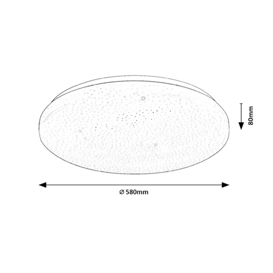 Rabalux - LED Stmívatelné stropní svítidlo LED/60W/230V 3000-6500K pr. 58 cm + dálkové ovládání