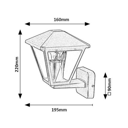 Rabalux - Venkovní nástěnná lampa 1xE27/40W/230V IP44
