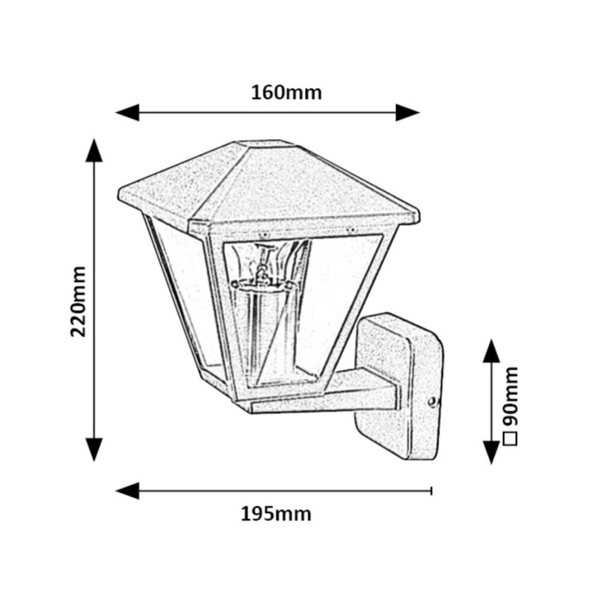 Rabalux - Venkovní nástěnná lampa 1xE27/40W/230V IP44