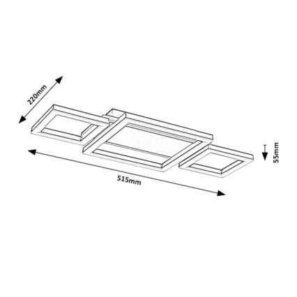 Rabalux - LED Stropní svítidlo LED/24W/230V 51,5x22 cm