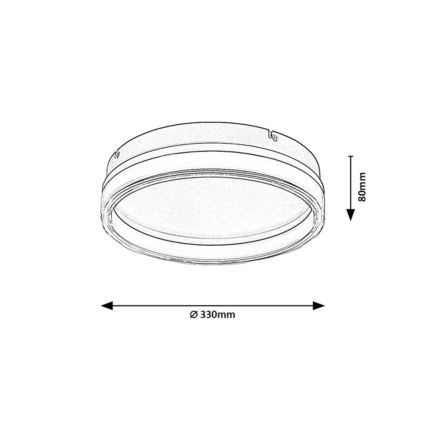 Rabalux - LED Stmívatelné stropní svítidlo LED/18W/230V 3000-6500K pr. 33 cm + dálkové ovládání
