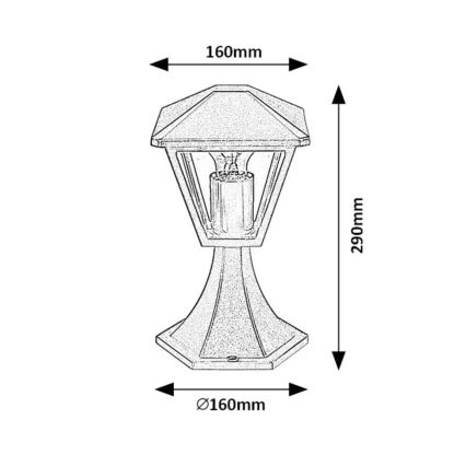 Rabalux - Venkovní lampa 1xE27/40W/230V IP44