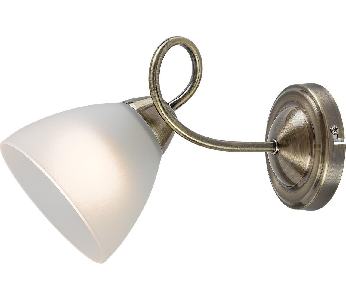 Rabalux 71480 - Nástěnná lampa PALOMINA 1xE27/60W/230V 71480 Bílá,Bronzová