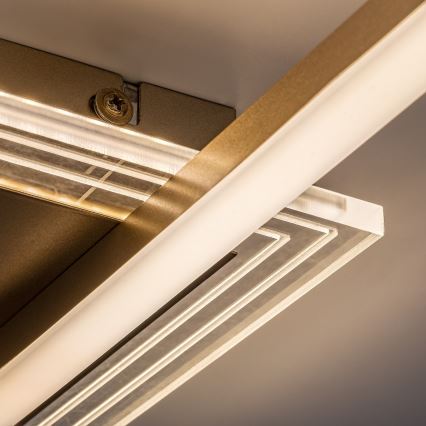 Rabalux - LED Stropní svítidlo LED/24W/230V 3000K 37,5x37,5 cm zlatá