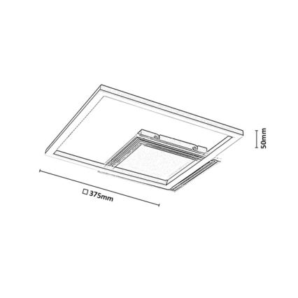Rabalux - LED Stropní svítidlo LED/24W/230V 3000K 37,5x37,5 cm zlatá