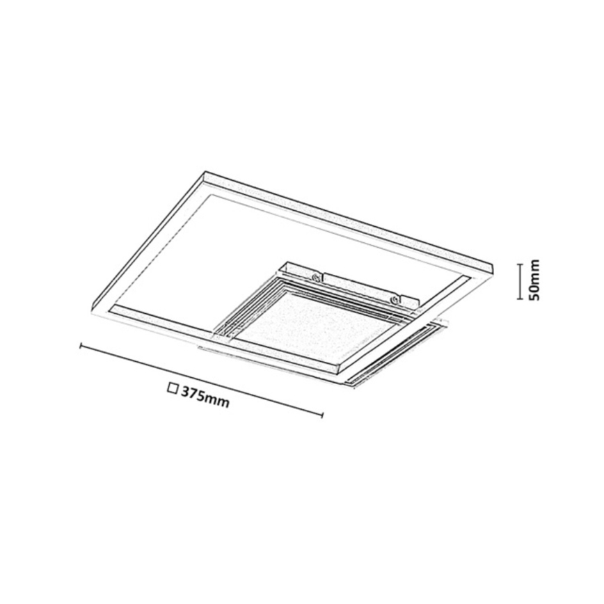 Rabalux - LED Stropní svítidlo LED/24W/230V 3000K 37,5x37,5 cm zlatá