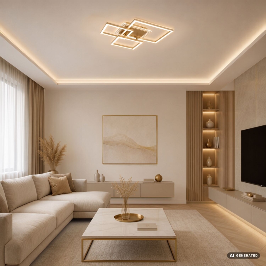 Rabalux - LED Stropní svítidlo LED/40W/230V 3000K 50x50 cm zlatá