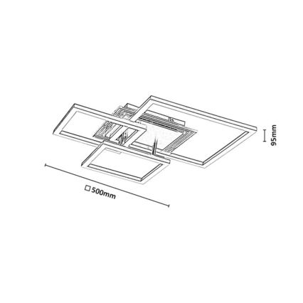 Rabalux - LED Stropní svítidlo LED/40W/230V 3000K 50x50 cm zlatá