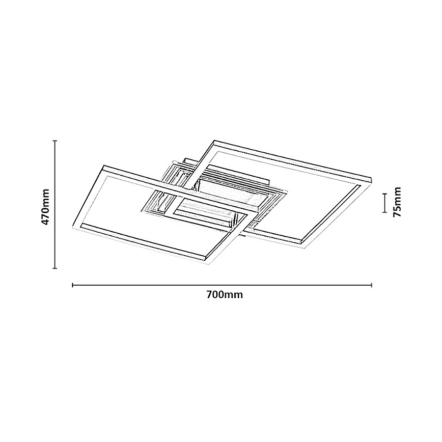 Rabalux - LED Stropní svítidlo LED/28W/230V 3000K 47x70 cm zlatá