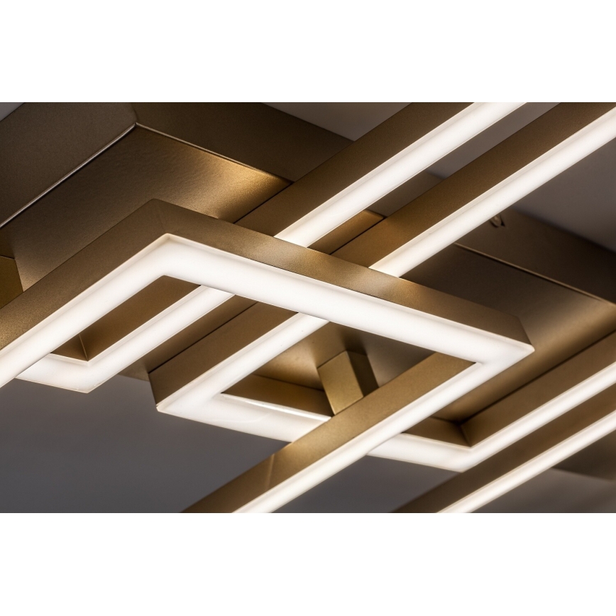 Rabalux - LED Stmívatelné stropní svítidlo LED/40W/230V 3000-6500K 33x100 cm zlatá + dálkové ovládání