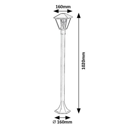 Rabalux - Venkovní lampa 1xE27/40W/230V IP44