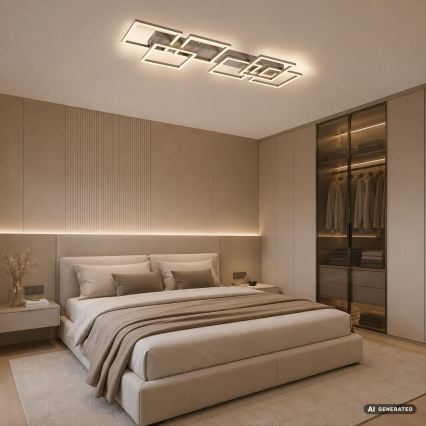 Rabalux - LED Stmívatelné stropní svítidlo LED/40W/230V 3000-6500K 33x100 cm béžová + dálkové ovládání