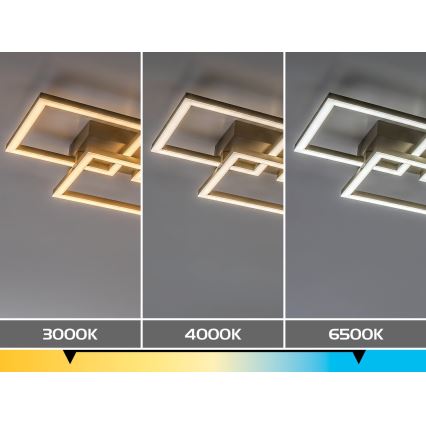 Rabalux - LED Stmívatelné stropní svítidlo LED/40W/230V 3000-6500K 33x100 cm béžová + dálkové ovládání