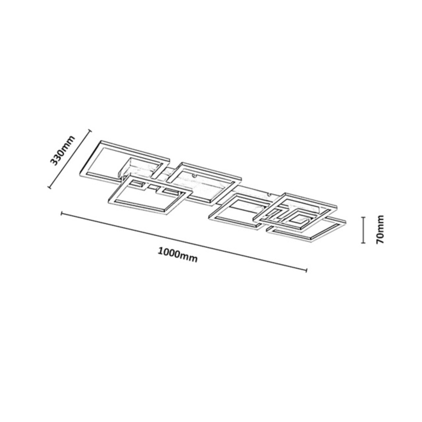 Rabalux - LED Stmívatelné stropní svítidlo LED/40W/230V 3000-6500K 33x100 cm béžová + dálkové ovládání