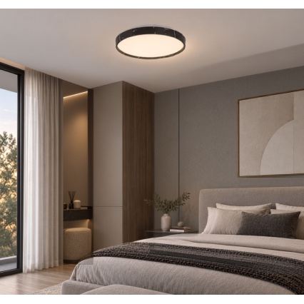 Rabalux - LED Stmívatelné stropní svítidlo LED/24W/230V 3000-6500K pr. 38 cm černá + dálkové ovládání
