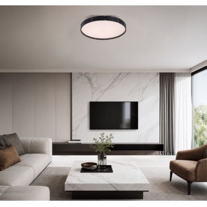 Rabalux - LED Stmívatelné stropní svítidlo LED/24W/230V 3000-6500K pr. 38 cm černá + dálkové ovládání
