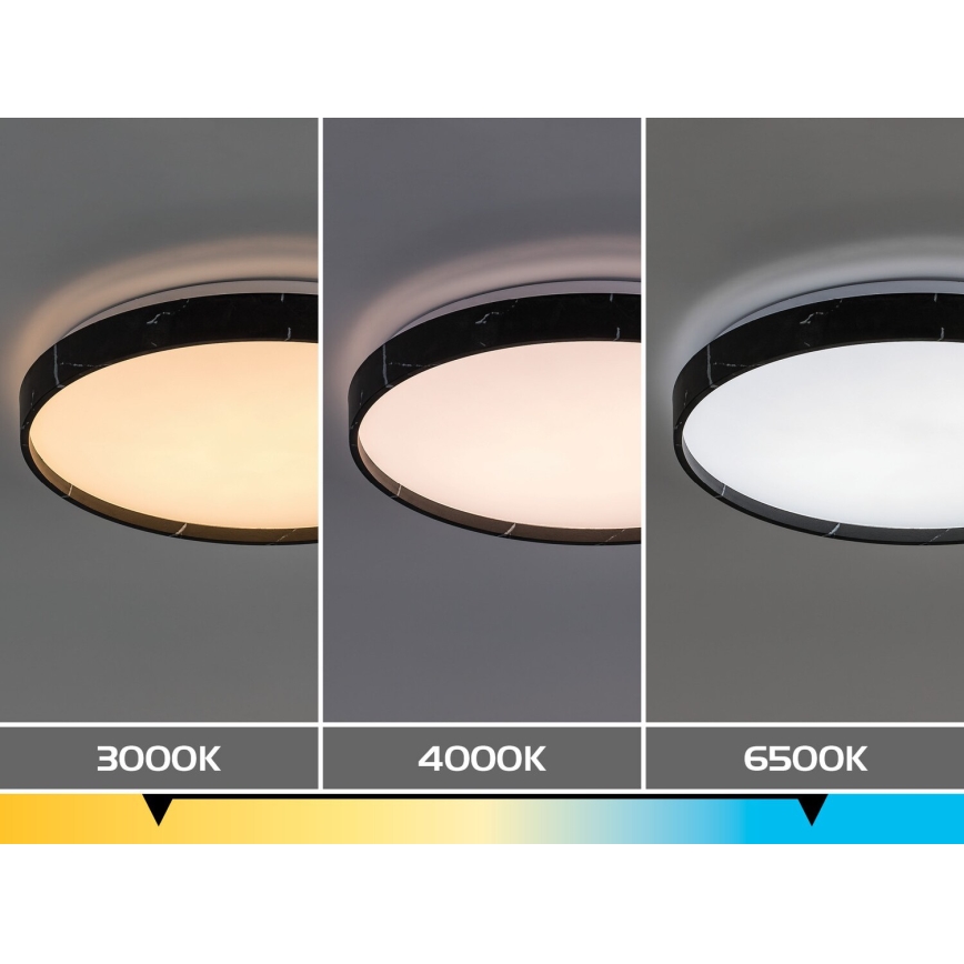 Rabalux - LED Stmívatelné stropní svítidlo LED/24W/230V 3000-6500K pr. 38 cm černá + dálkové ovládání