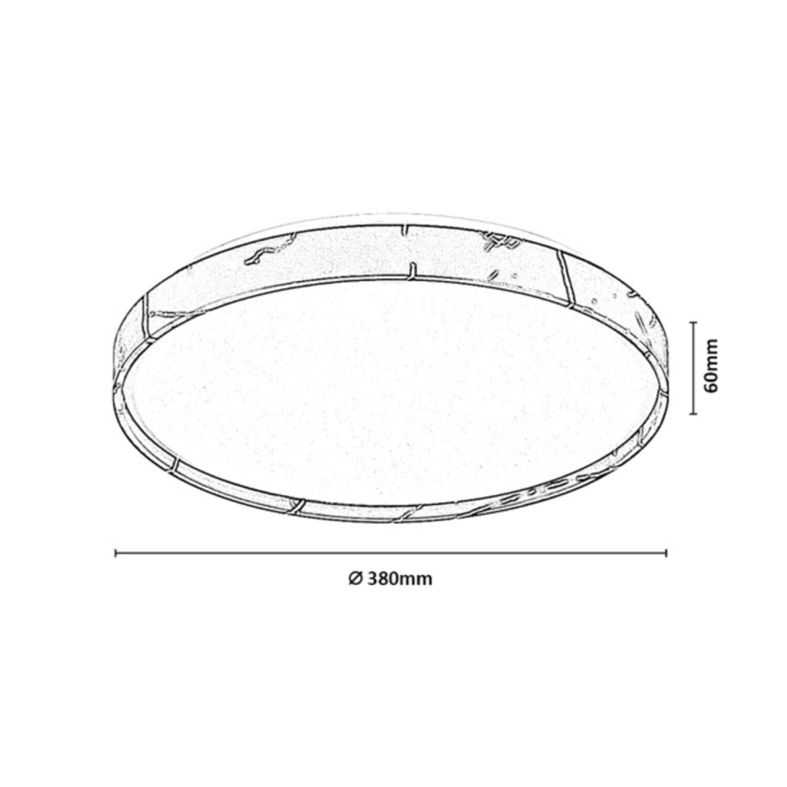 Rabalux - LED Stmívatelné stropní svítidlo LED/24W/230V 3000-6500K pr. 38 cm bílá + dálkové ovládání