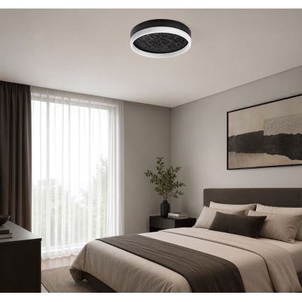 Rabalux - LED Stmívatelné stropní svítidlo LED/24W/230V 3000-6500K pr. 40 cm černá + dálkové ovládání