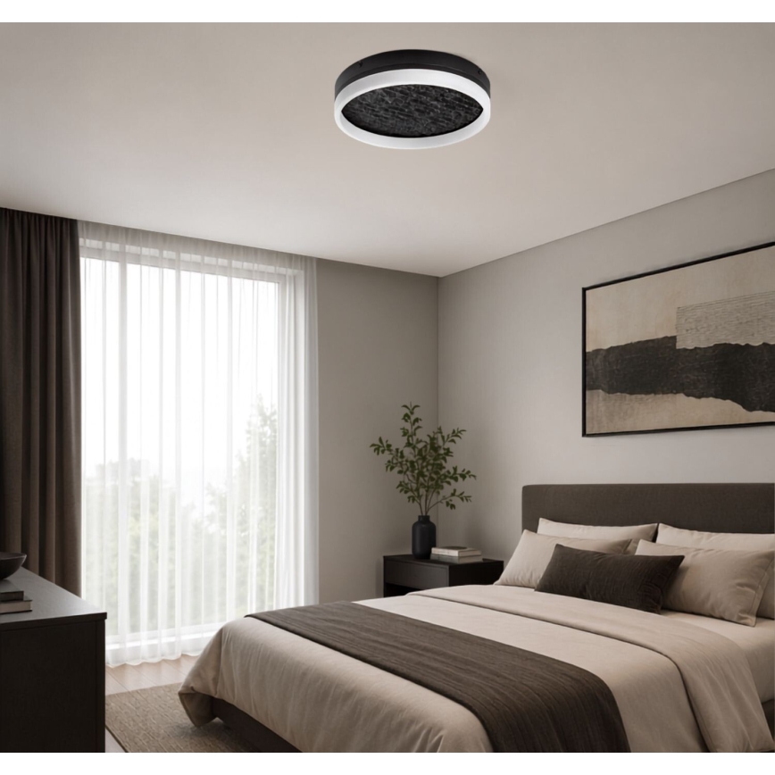 Rabalux - LED Stmívatelné stropní svítidlo LED/24W/230V 3000-6500K pr. 40 cm černá + dálkové ovládání