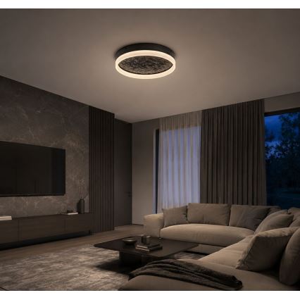 Rabalux - LED Stmívatelné stropní svítidlo LED/24W/230V 3000-6500K pr. 40 cm černá + dálkové ovládání