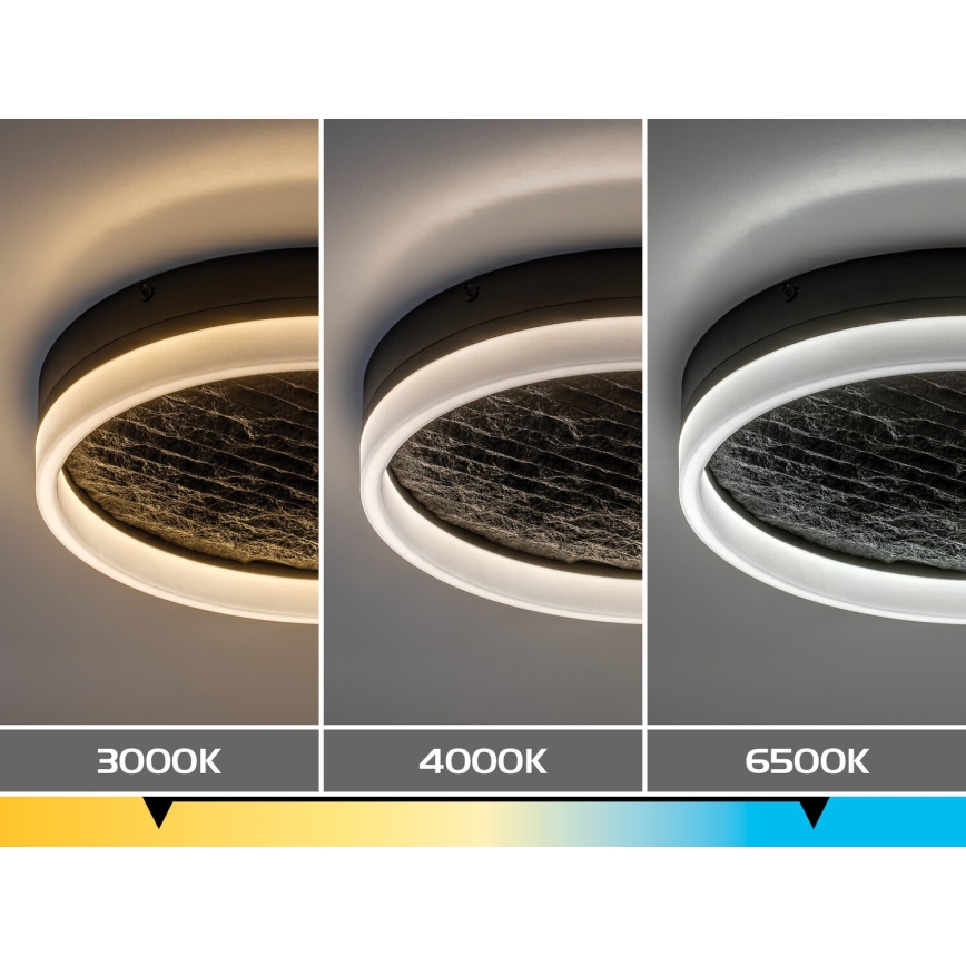 Rabalux - LED Stmívatelné stropní svítidlo LED/24W/230V 3000-6500K pr. 40 cm černá + dálkové ovládání