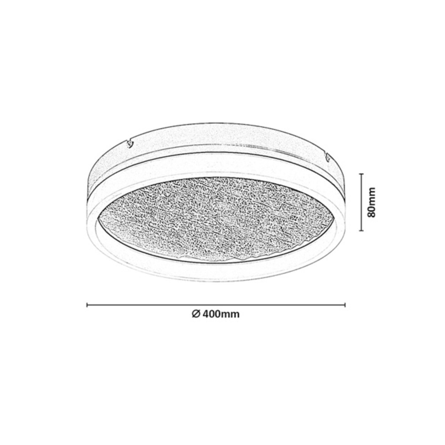 Rabalux - LED Stmívatelné stropní svítidlo LED/24W/230V 3000-6500K pr. 40 cm černá + dálkové ovládání