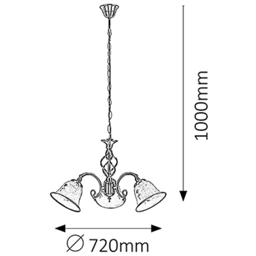 Rabalux - Lustr na řetězu 3xE14/40W/230V