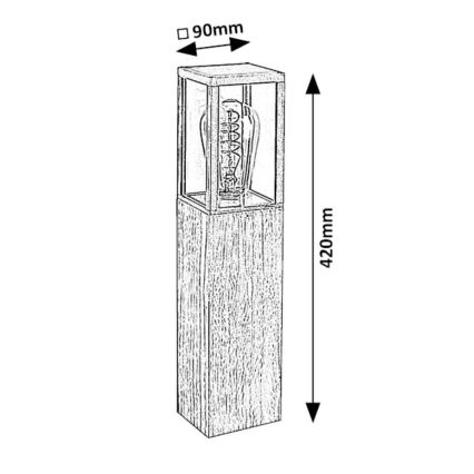 Rabalux - Venkovní lampa 1xE27/60W/230V IP44