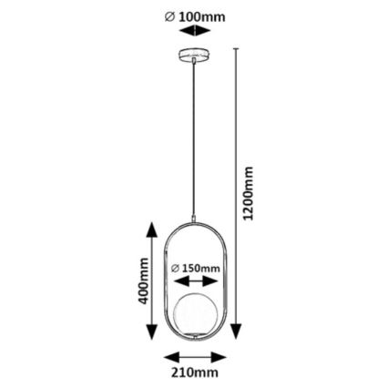 Rabalux - Lustr na lanku 1xE27/20W/230V