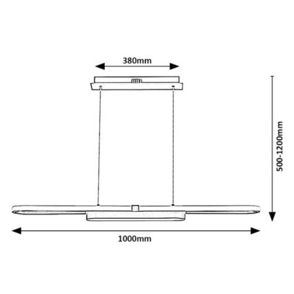 Rabalux - LED Lustr na lanku LED/48W/230V 4000K chrom