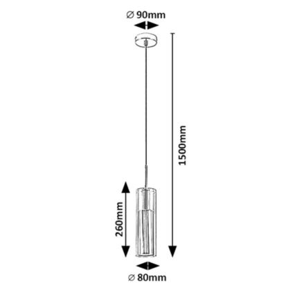 Rabalux - Lustr na lanku 1xGU10/50W/230V čirá/chrom