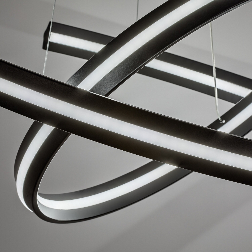 Rabalux - LED Stmívatelný lustr na lanku LED/80W/230V 3000-6500K černá + dálkové ovládání