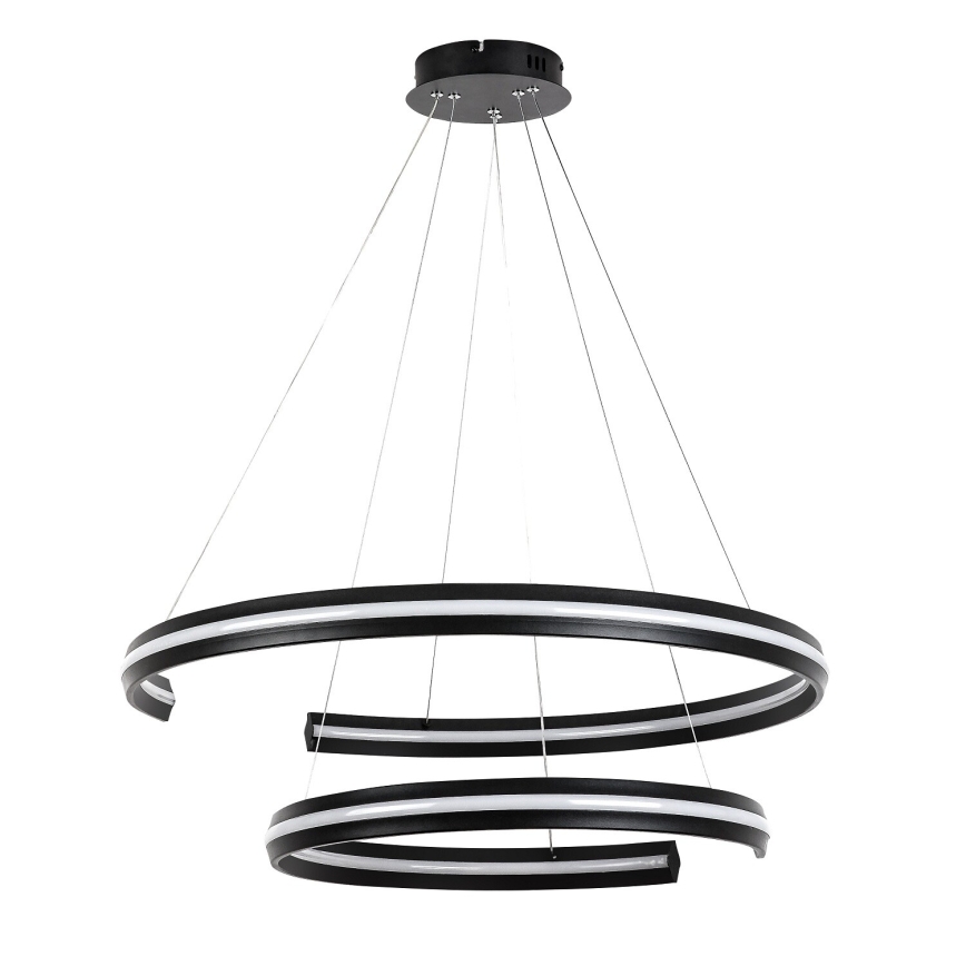 Rabalux - LED Stmívatelný lustr na lanku LED/80W/230V 3000-6500K černá + dálkové ovládání