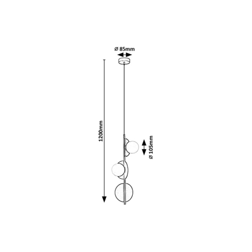 Rabalux - Lustr na lanku 3xG9/5W/230V