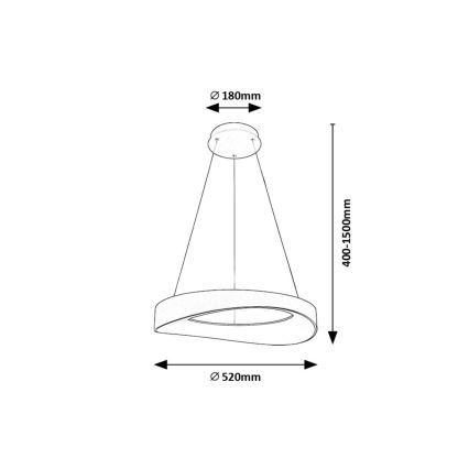 Rabalux - LED Lustr na lanku LED/56W/230V 3000K stříbrná