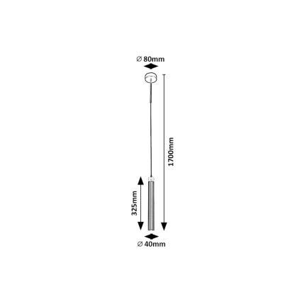 Rabalux - LED Lustr na lanku LED/10W/230V 4000K černá/zlatá