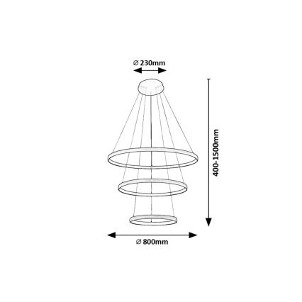 Rabalux - LED Lustr na lanku LED/100W/230V 3000K