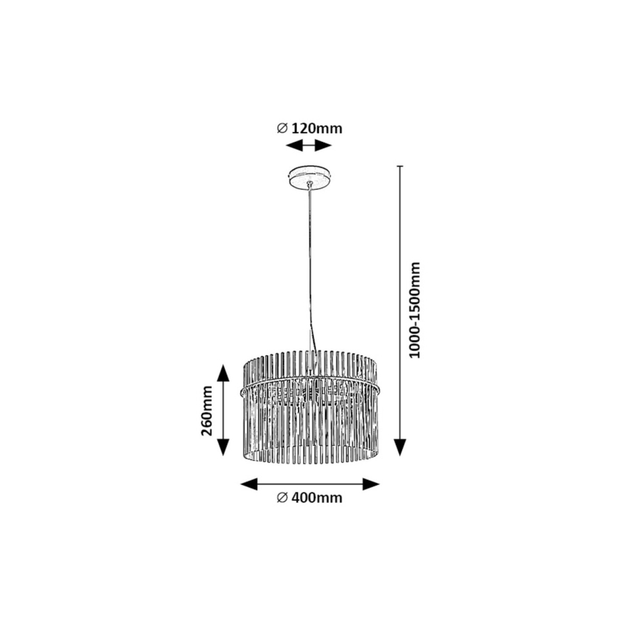 Rabalux - Lustr na lanku 1xE27/40W/230V