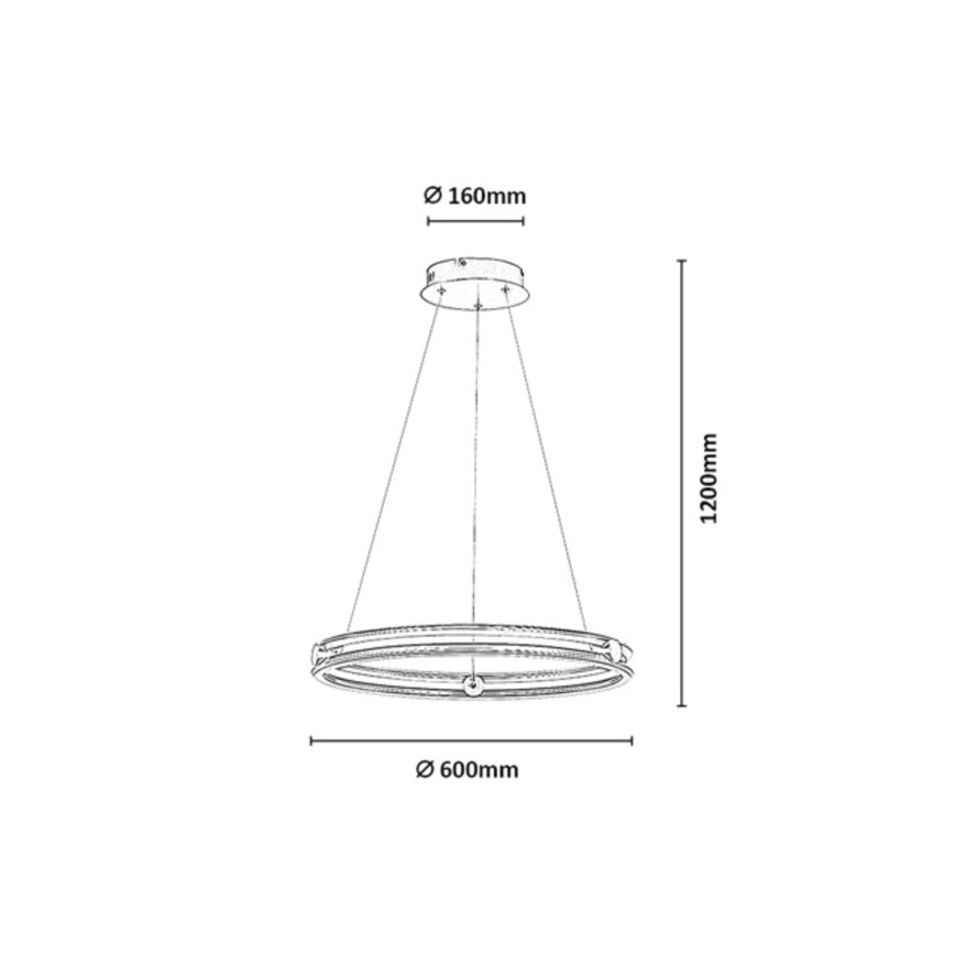 Rabalux - LED Stmívatelný lustr na lanku LED/60W/230V 3000-6500K šedá + dálkové ovládání