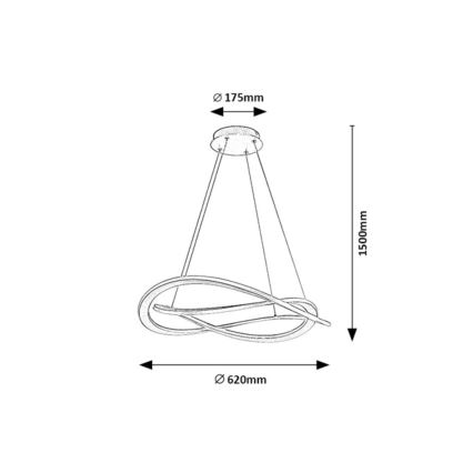 Rabalux - LED Lustr na lanku LED/72W/230V 3000K