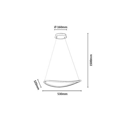 Rabalux - LED Stmívatelný lustr na lanku LED/45W/230V 3000-6500K + dálkové ovládání
